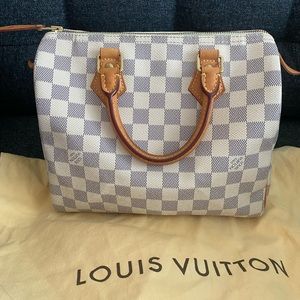 Louis Vuitton Speedy 30 White Monogram with lock